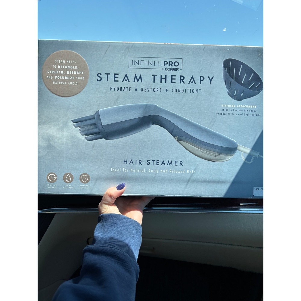 InfinitiPRO by Conair Steam Therapy Hair Steamer Model S03 Blue New